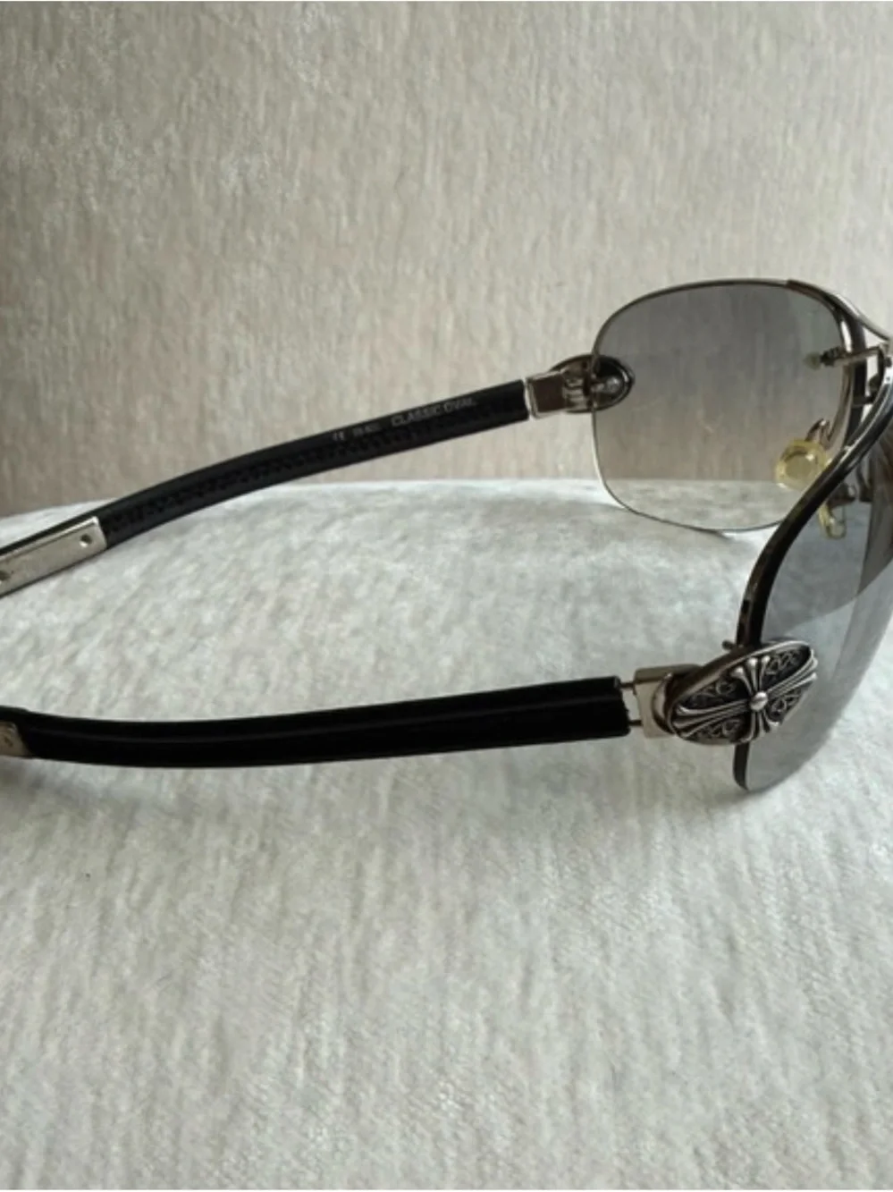 Chrome Hearts Men’s Rimless Sunglasses - Silver/Black